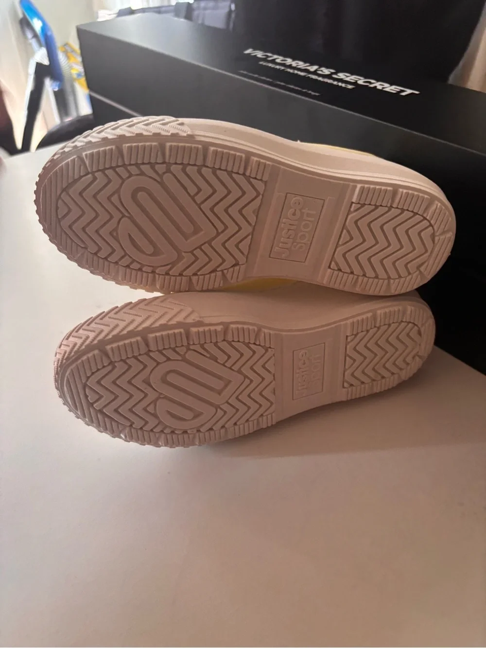 Justice Yellow Canvas Kids Sneakers with Pastel Laces